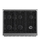 Forno 5-Piece Appliance Package - 36-Inch Gas Range, Wall Mount Range Hood, 60-Inch Refrigerator, Dishwasher, and 24-Inch Microwave Oven in Stainless Steel