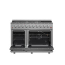 Forno 5-Piece Appliance Package - 48-Inch Gas Range, Wall Mount Range Hood, 60-Inch Refrigerator, Dishwasher, and 24-Inch Microwave Oven in Stainless Steel