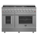 Forno 5-Piece Appliance Package - 48-Inch Gas Range, Wall Mount Range Hood, 36-Inch Refrigerator, Dishwasher, and 24-Inch Microwave Drawer in Stainless Steel