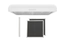 Hauslane 30-Inch Under Cabinet Curved Range Hood in Glossy White with Stainless Steel Filters and Panel LED (UC-B018WHT-30)