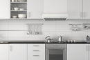Hauslane 30-Inch Under Cabinet Curved Range Hood in Glossy White with Stainless Steel Filters and Panel LED (UC-B018WHT-30)