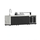 Forno Rimini Outdoor Kitchen 30-Inch BBQ 62,000 BTU, 4.8 cu.ft. Beverage Center, Stainless Steel Sink, White Countertops (FODKT2575WHT)