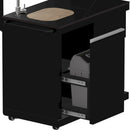 Forno All'Aperto 62,600 BTU BBQ with 3 Stainless-Steel Burners & Infrared Burners & Sink Module with Black Sintered Stone Countertops, Bar & Beverage Center (FODKT2582BLK)