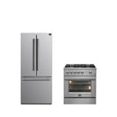 Forno 2-Piece Appliance Package - 30-inch Giovanni Gas Range and 31-Inch Refrigerator in Stainless Steel (FBDL-020-01CAUS)
