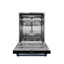 Gordon Ramsay by Thor Kitchen 3-Piece Appliance Package - 30-Inch Gas Range with Tilt Panel, 36-Inch Refrigerator, and Dishwasher in Stainless Steel with Blue Trim