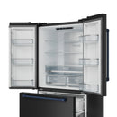Gordon Ramsay by Thor Kitchen 3-Piece Appliance Package - 48-Inch Gas Range with Liquid Propane Kit with Double Oven, 36-Inch Refrigerator, and Dishwasher in Black with Blue Trim