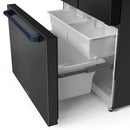 Gordon Ramsay by Thor Kitchen 36-Inch 20.3 cu ft French Door Counter Depth Refrigerator with Ice Maker in Black with Navy Blue Trim (RF3621CTD00-BLU)