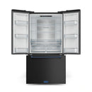 Gordon Ramsay by Thor Kitchen 36-Inch 20.3 cu ft French Door Counter Depth Refrigerator with Ice Maker in Black with Navy Blue Trim (RF3621CTD00-BLU)