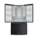 Gordon Ramsay by Thor Kitchen 3-Piece Appliance Package - 36-Inch Gas Range with Tilt Panel, 36-Inch Refrigerator, and Dishwasher in Black with Blue Trim