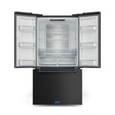 Gordon Ramsay by Thor Kitchen 3-Piece Appliance Package - 36-Inch Electric Range with Tilt Panel Touch Control, 36-Inch Refrigerator, and Dishwasher in Black with Blue Trim