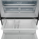 Gordon Ramsay by Thor Kitchen 36-Inch 20.3 cu ft French Door Counter Depth Refrigerator with Ice Maker in Black with Navy Blue Trim (RF3621CTD00-BLU)