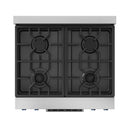 Gordon Ramsay by Thor Kitchen 3-Piece Appliance Package - 30-Inch Gas Range with Liquid Propane Kit, Tilt Panel, 36-Inch Refrigerator, and Dishwasher in Stainless Steel with Blue Trim