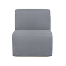 Deko Living 4 Piece Seating Gray Compressed Foam Sectional Sofa and Ottoman Set (CIF50017)