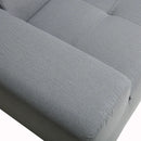 Deko Living 4 Piece Seating Gray Compressed Foam Sectional Sofa and Ottoman Set (CIF50017)