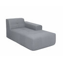 Deko Living 3 Piece Gray Compressed Foam Sectional Sofa Lounger and Table Set (CIF50018)