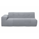 Deko Living 3 Piece Gray Compressed Foam Sectional Sofa Lounger and Table Set (CIF50018)