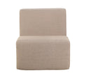 Deko Living 4 Piece Seating Brown Compressed Foam Sectional Sofa and Ottoman Set (CIF50117)