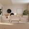 Deko Living 4 Piece Seating Brown Compressed Foam Sectional Sofa and Ottoman Set (CIF50117)
