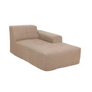Deko Living 3 Piece Brown Compressed Foam Sectional Sofa Lounger and Table Set (CIF50118)