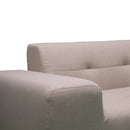 Deko Living 3 Piece Brown Compressed Foam Sectional Sofa Lounger and Table Set (CIF50118)