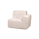 Deko Living 4 Piece Seating Beige Compressed Foam Sectional Sofa and Ottoman Set (CIF50217)