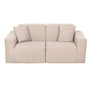 Deko Living 2 Piece Seating Beige Compressed Foam Sectional Sofa (CIF50217SET)