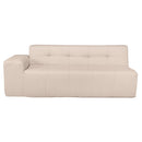 Deko Living 3 Piece Beige Compressed Foam Sectional Sofa Lounger and Table Set (CIF50218)