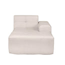Deko Living 3 Piece Beige Compressed Foam Sectional Sofa Lounger and Table Set (CIF50218)