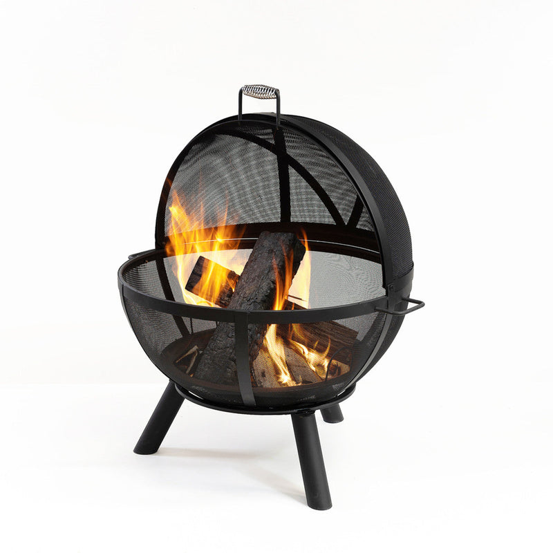 Deko Living 34-Inch Diameter Outdoor Steel Woodburning Sphere Fire Pit (COB10508)