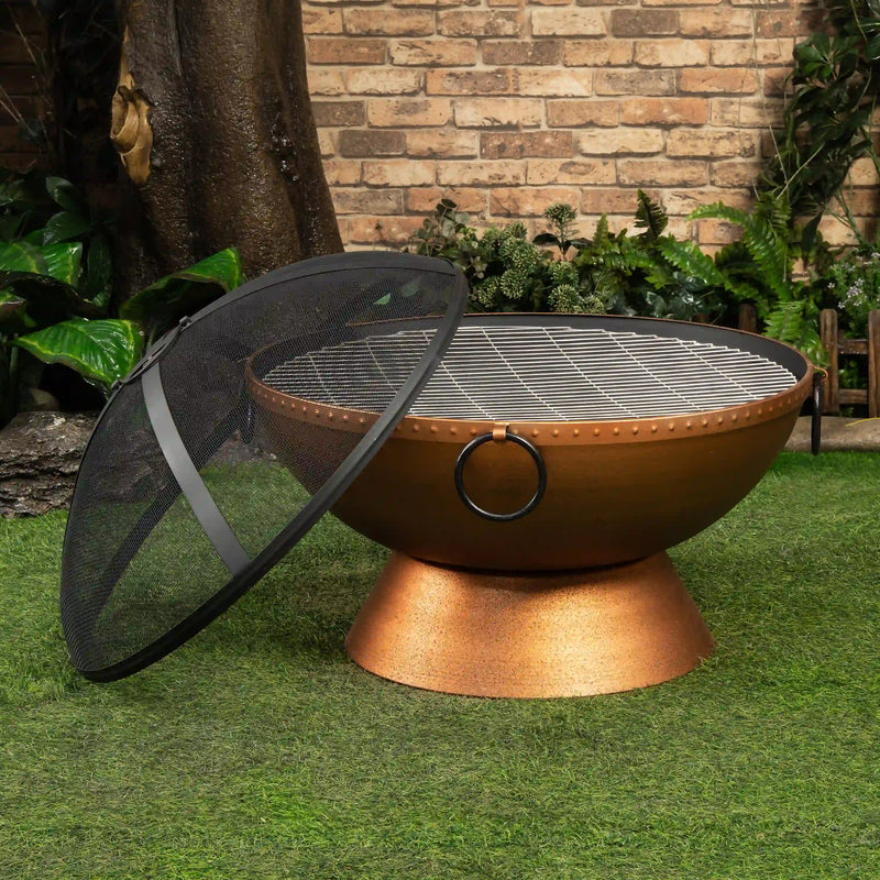 Deko Living 31-Inch Round Outdoor Steel Woodburning Firebowl/Firepit (COB10512)