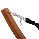 Deko Living Outdoor Cedar Wood Hammock with Black Textilene Fabric (COP20208BLK)