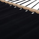 Deko Living Outdoor Cedar Wood Hammock with Black Textilene Fabric (COP20208BLK)