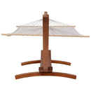 Deko Living Outdoor Cedar Wood Hammock with White Textilene Fabric (COP20208WHT)