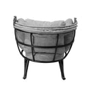 Deko Living Outdoor Rocking Patio Egg Chair with Gray Upholstery (COP20210BLK)