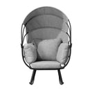 Deko Living Outdoor Rocking Patio Egg Chair with Gray Upholstery (COP20210BLK)