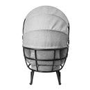 Deko Living Outdoor Rocking Patio Egg Chair with Gray Upholstery (COP20210BLK)
