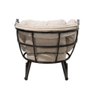 Deko Living Outdoor Rocking Patio Egg Chair with Biege Upholstery (COP20210BWN)