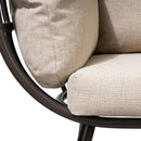 Deko Living Outdoor Rocking Patio Egg Chair with Biege Upholstery (COP20210BWN)