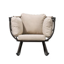 Deko Living Outdoor Rocking Patio Egg Chair with Biege Upholstery (COP20210BWN)