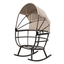 Deko Living Outdoor Rocking Patio Egg Chair with Biege Upholstery (COP20210BWN)