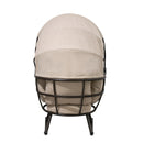 Deko Living Outdoor Rocking Patio Egg Chair with Biege Upholstery (COP20210BWN)