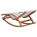 Deko Living Outdoor Cedar Wood Patio Lounge Chair with White Textilene Fabric (COP20206WHT)