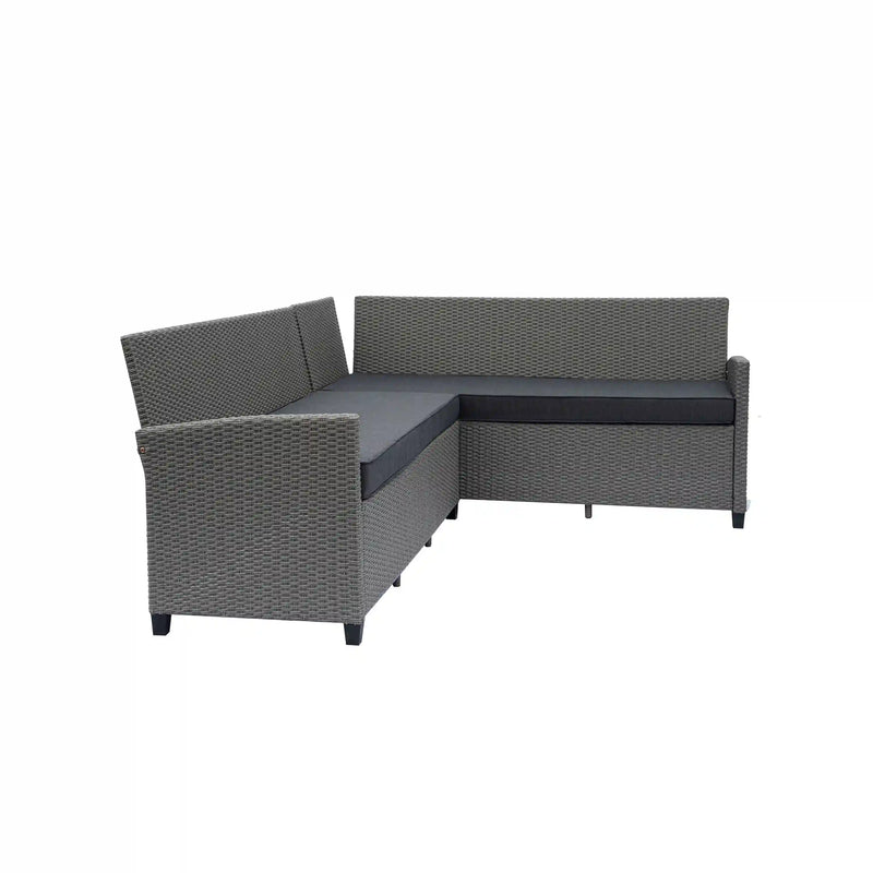 Deko Living Outdoor Wicker Patio Sectional Sofa & Ottoman Set with Table (COP30006)