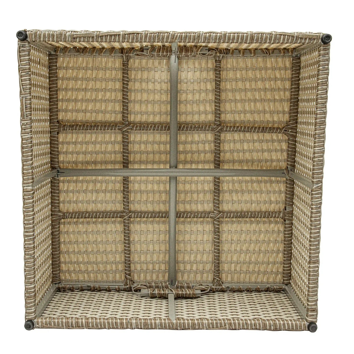 Deko Living Outdoor Wicker Patio Sofa with Canopy & Ottoman Set (COP30