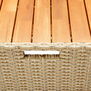 Deko Living Outdoor Wicker Patio Sofa with Canopy & Ottoman Set (COP30007)