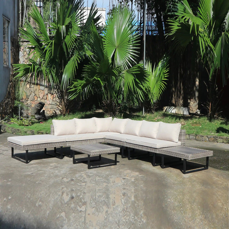 Deko Living Outdoor Corner Patio Sectional & Tables (COP30008)