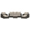 Deko Living 5 Piece Seating Brown Outdoor Wicker Sofa and Sofa Chair Set with Table (COP30012)