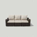Deko Living 5 Piece Seating Brown Outdoor Wicker Sofa and Sofa Chair Set with Table (COP30012)