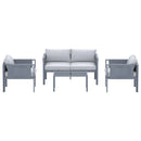Deko Living 4 Piece Seating Outdoor Gray Sofa and Table Set (COP30014)