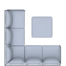 Deko Living 5 Piece Seating Outdoor Gray Sofa and Ottoman Set (COP30015)